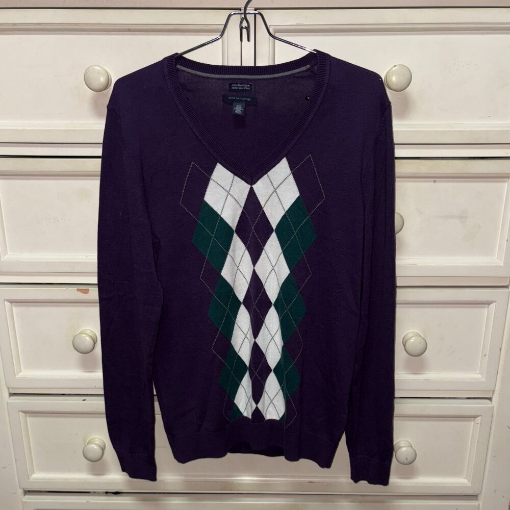 Tommy Hilfiger Argyle V-neck Sweater